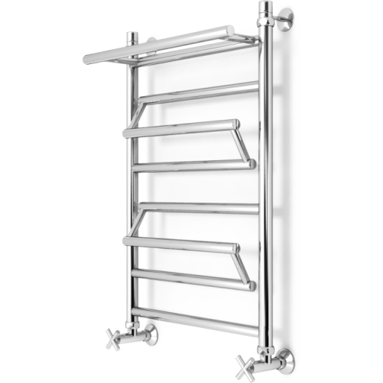 Полотенцесушитель Zorg Vitra Plus 500/800 50x80 с полкой, нижнее подключение, хром