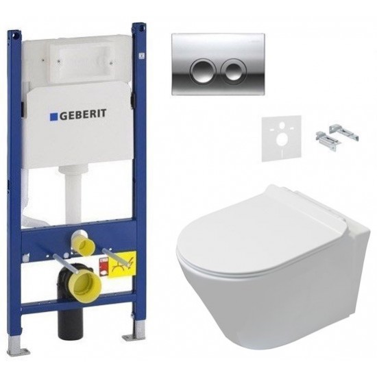 Комплект инсталляции Geberit Duofix Delta 458.126.00.1 с клавишей Delta 21 115.125.21.1 + унитаз Cerutti Ortler Aria B-2380-3