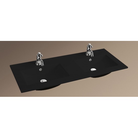 Умывальник встраиваемый Welt-Wasser DEILBACH 7506-1202 MT-BL 120,5x47,0 черный матовый