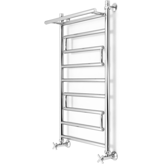 Полотенцесушитель Zorg Supreme Plus 500/1000 50x100 с полкой, нижнее подключение, хром