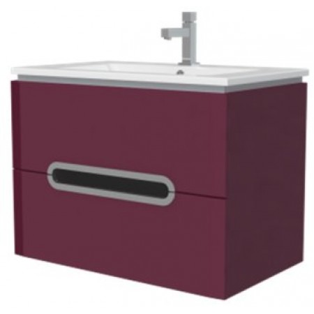 Тумба под умывальник Ювента Prato Pr-75 бордовая