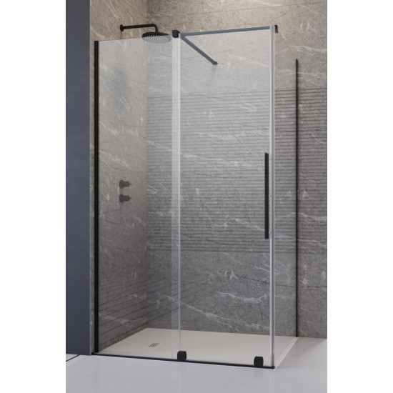Душевой уголок Radaway Furo Black KDJ 90L 90x90 стекло прозрачное, профиль черный (левый)