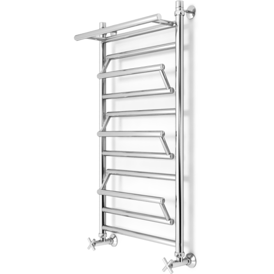 Полотенцесушитель Zorg Vitra Plus 500/1000 50x100 с полкой, нижнее подключение, хром