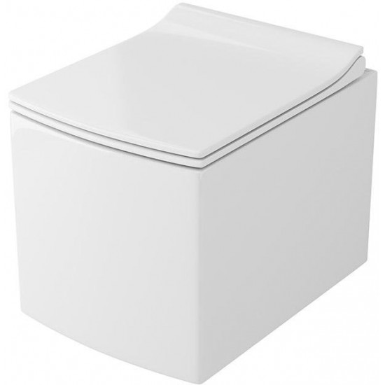 Унитаз подвесной OWL Cube Cirkel-H 48,5x35 безободковый, сиденье Duroplast с микролифтом
