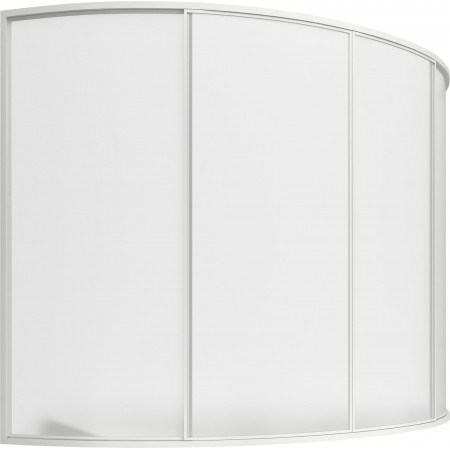 Шторка для ванны Bas Лагуна 170x110x145 4 створки пластик