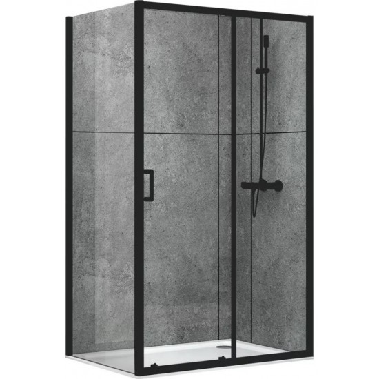 Душевой уголок ABBER Schwarzer Diamant AG30120B-S100B 120x100 прозрачное стекло / черный профиль