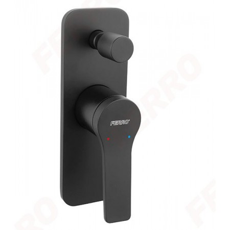 Смеситель для душа скрытого монтажа Ferro Stratos Black BSC7PBL 2-функциональный