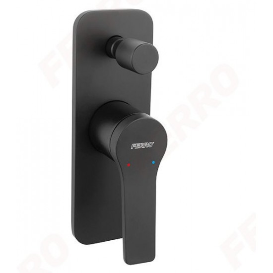 Смеситель для душа скрытого монтажа Ferro Stratos Black BSC7PBL 2-функциональный