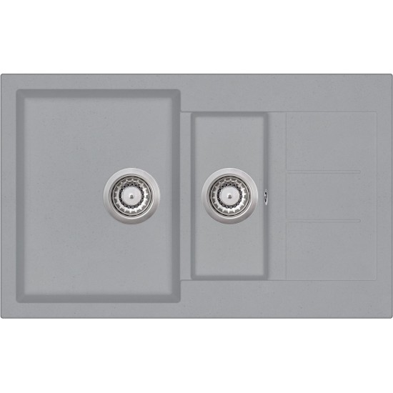 Кухонная мойка Aquasanita Tesa SQT 151 221 AW 80x50 Light Grey