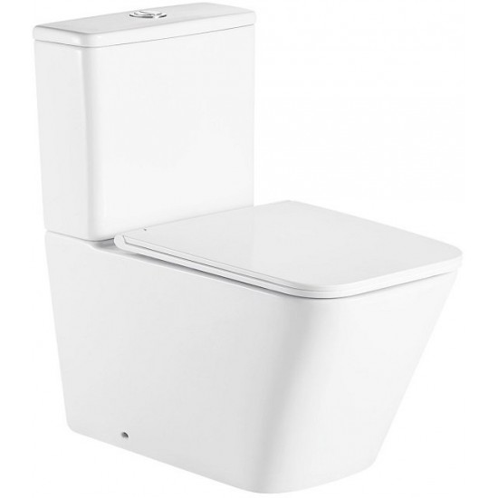 Унитаз напольный Ceramalux 2171GW 34x81 безободковый SoftClose