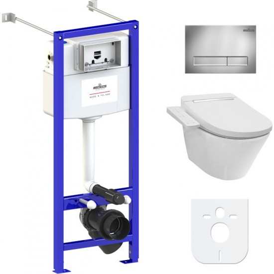 Комплект инсталляции и унитаза 5 в 1 Lavinia Boho Smart V-Clean 3930004R(состоит из 3304003R, VB-3000, 38010020, 3805001C)