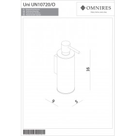 Дозатор жидкого мыла Omnires Uni UN10720/OCR хром