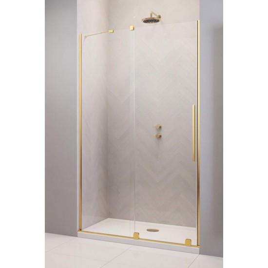 Душевая дверь Radaway Furo Gold DWJ 90L 90x200 стекло прозрачное, профиль золото (левая)