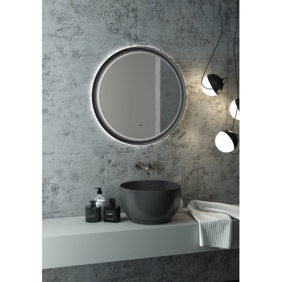 Зеркало Континент Planet Black LED D70
