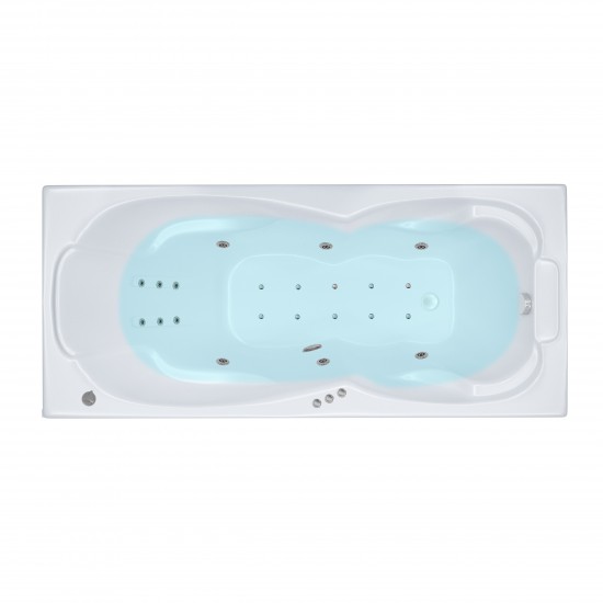 Ванна гидромассажная акриловая Triton Цезарь 180x80 Люкс (+гидро+спина+кран переключатель+аэромассаж)
