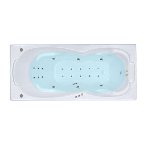 Ванна гидромассажная акриловая Triton Цезарь 180x80 Люкс Турбо (+гидро+спина+кран переключатель+аэромассаж+турбо+хромотерапия)