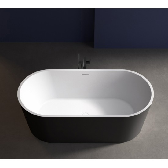 Ванна акриловая Abber AB9209MB 170x80 отдельностоящая, черная матовая
