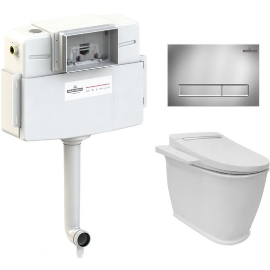 Комплект инсталляции и унитаза 4 в 1 Lavinia Boho Smart F-Control 39300170(состоит из 33010030, VB-3000, 38020010, 3805001C)