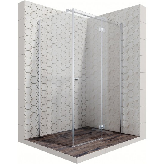 Душевой уголок Ambassador Diamond 12011107R прямоугольный 120x80x200 (прозрачное стекло / профиль хром)