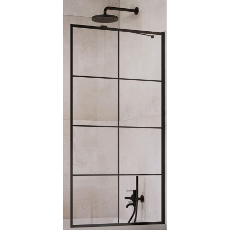 Шторка на ванну Radaway Idea Black PNJ Factory 100 (прозрачное)