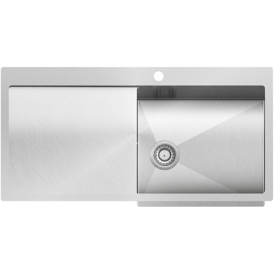 Кухонная мойка AquaSanita Steel LUNA 101 M-R 100x51