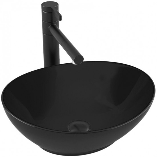 Умывальник накладной Calani Fiesta Mini Black 34x27 черный
