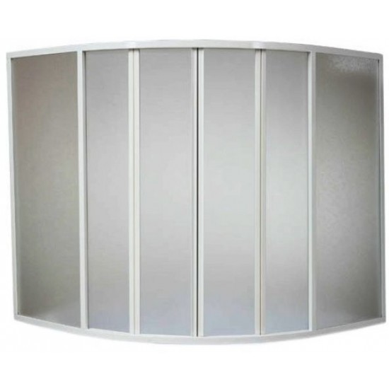 Шторка для ванны Bas Хатива 143x143x145 6 створок пластик