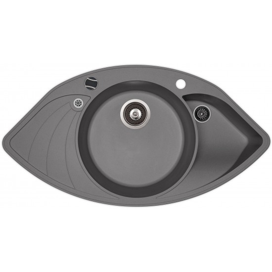 Кухонная мойка Aquasanita PAPILLON SCP 151 202 AW 94,5x50,5 Alumetallic