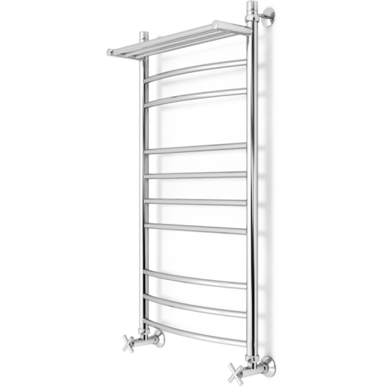 Полотенцесушитель Zorg Serena Plus 500/1000 50x100 с полкой, нижнее подключение, хром