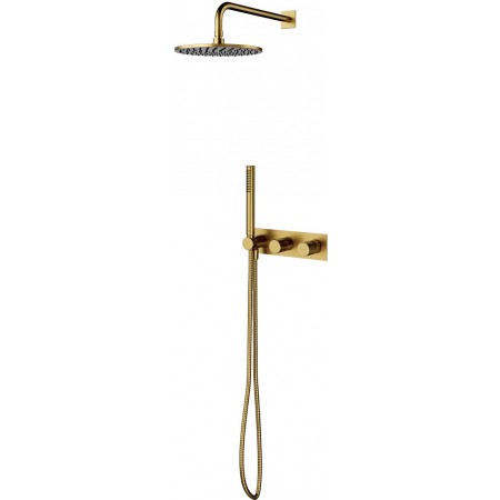 Душевая система скрытого монтажа Omnires Contour SYSCT10GLB брашированное золото