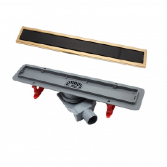 Душевой лоток Pestan Confluo Premium Line 450 Black Glass Gold Душевой лоток Pestan Confluo Premium Line 450 Black Glass Gold