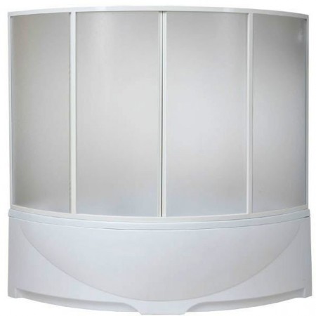 Шторка для ванны Bas Дрова 160x160x145 4 створки пластик