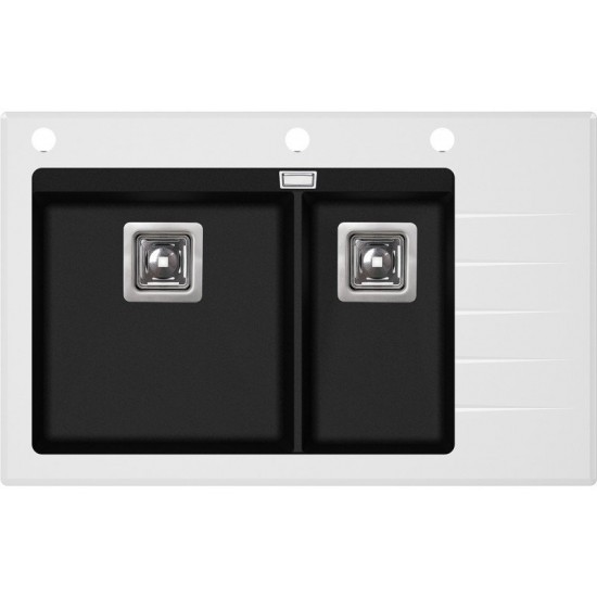 Кухонная мойка Aquasanita Delicia Plus GQD 150 W 601 AW 86x54 Black Metallic