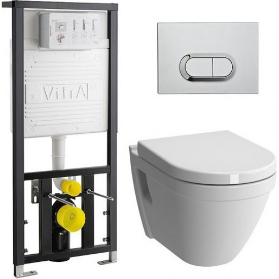 Унитаз подвесной VitrA S50 9003B003-7201 52x36 с инсталляцией и сиденьем SoftClose