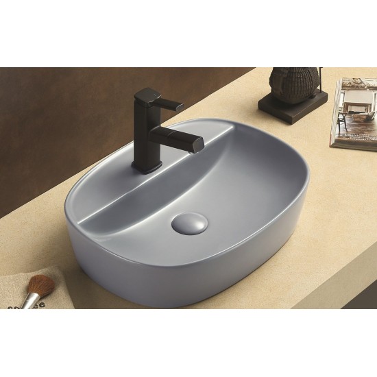 Умывальник CeramaLux N 78239XMHL-4 50,5x38,5 голубой