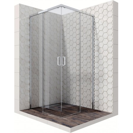 Душевой уголок Ambassador Queen 11011104 квадратный 90x90x200 (прозрачное стекло / профиль хром)