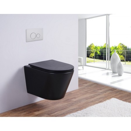 Унитаз подвесной Esbano Clavel MB 37x49 черный матовый