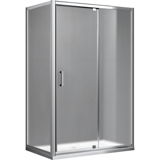 Душевой уголок Gemy Sunny Bay S28191CM-A100M 110x100 стекла матовые, профиль хром
