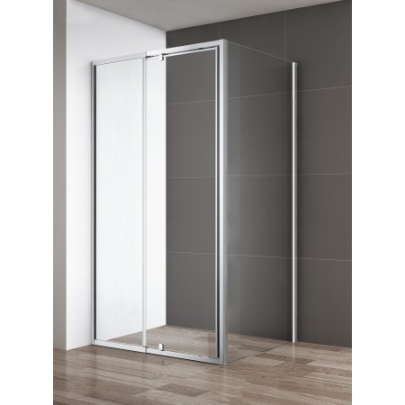 Душевая дверь Cezares VARIANTE-AH-1-130/140-100-C-Cr (130-140)x100 стекло прозрачное, профиль хром