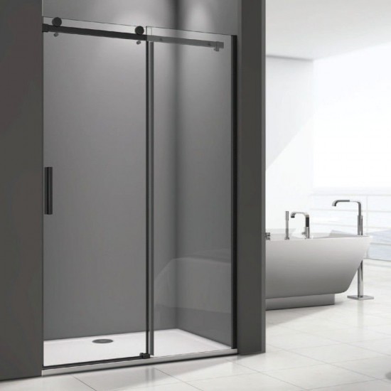 Душевая дверь GoodDoor Galaxy WTW-150-C-B 150x195 профиль черный