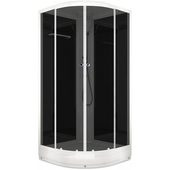 Душевая кабина Domani-Spa Delight 88 80x80 тонированное стекло / черные стенки с крышей