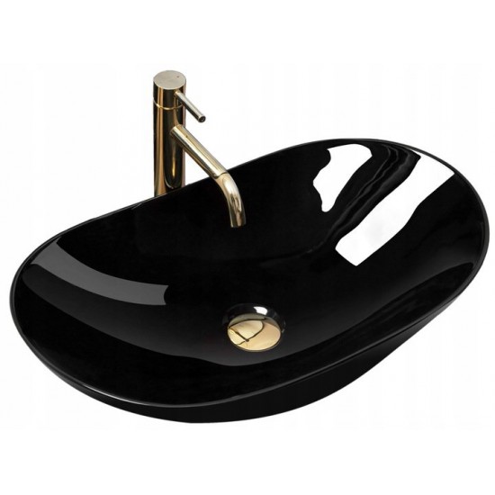 Умывальник Rea Royal Black 60,5x36 черный