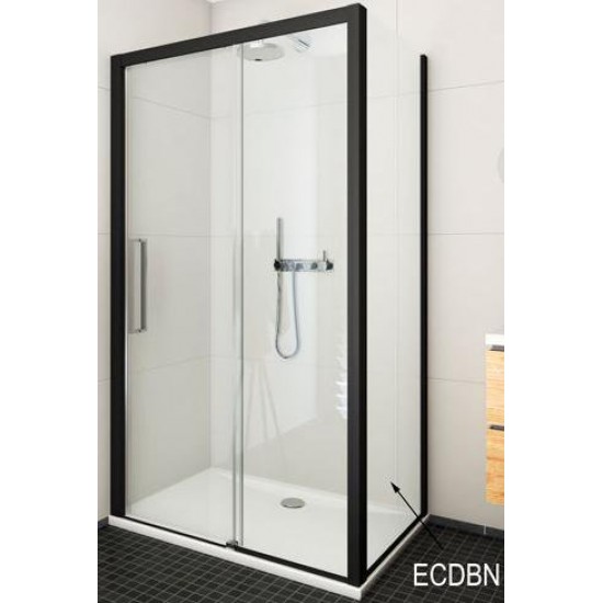 Душевая стенка Roth (Roltechnik) EXCLUSIVE LINE ECDBN/100 черный/прозрачный