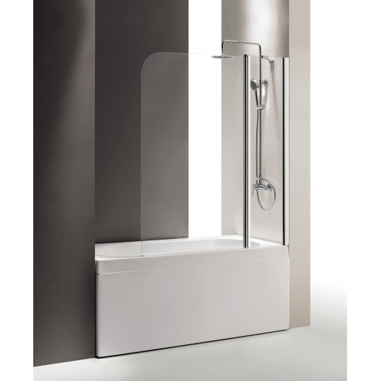 Шторка на ванну Cezares ECO-O-V-11-120/140-P-Cr-R 120x145 стекло матовое, профиль хром (правая)