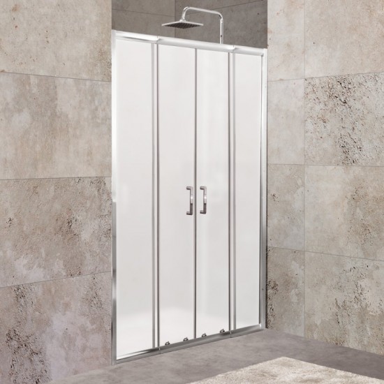 Душевая дверь Belbagno UNIQUE-BF-2-150/180-M-Cr (150-180)x190 стекла матовые