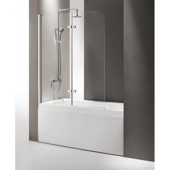 Шторка на ванну Cezares ECO-O-V-21-120/140-P-Cr-L 120x145 стекло матовое, профиль хром (левая)
