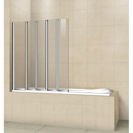 Шторка на ванну Cezares PRATICO-V-5-120/140-P-Cr-L 120x140 стекло матовое, профиль хром (левая)