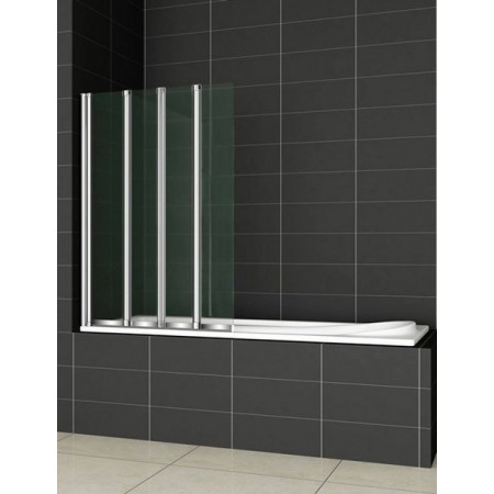 Шторка на ванну Cezares Pratico-V-4-100/140-P-Cr-L