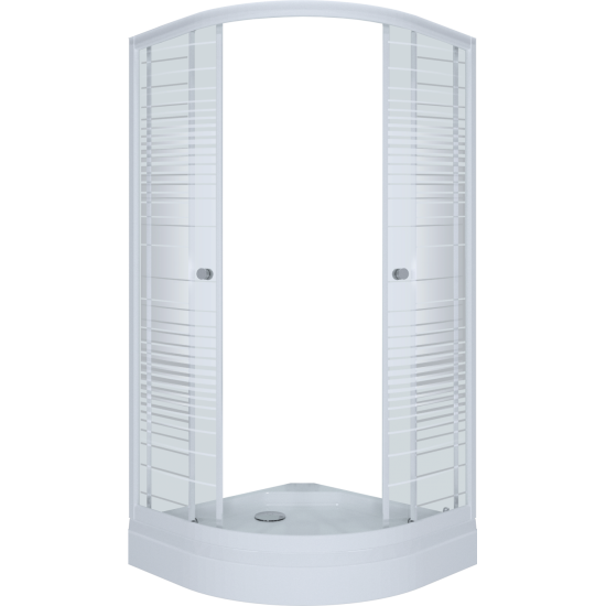 Душевой уголок Triton Стандарт В1 100x100 (средний поддон / стекла полосы)