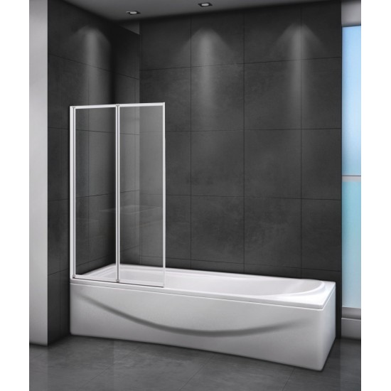 Шторка на ванну Cezares RELAX-V-2-80/140-P-Bi 80x140 стекло матовое, профиль жемчужно-серый